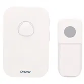 Sonerie wireless FADO DC ORNO OR-DB-KF-134, alimentare cu baterii, IP44, 100 m, 36 sonerii, control volum (Alb)