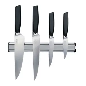Set 4 cutite cu suport magnetic Rondell RD-1159 (Negru)