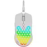 Mouse Gaming Wireless AQIRYS Polaris, 16000 DPI, USB, iluminare RGB (Alb)