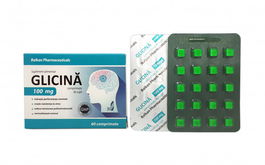 Glicina 100 mg 60 comprimate, Balkan Pharmaceuticals