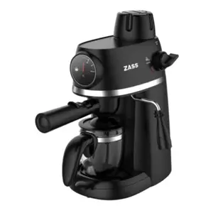 Espressor manual Zass ZEM 07, 800 W, 3.5bari, 240ml, Indicator temperatura apa (Negru)