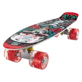Penny board Action One, Cu roti luminoase, 22 cm, ABEC-7 PU, Aluminium 90 kg, Dia de los muertos