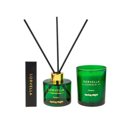Set Aromatizator 120ml + Lumanare parfumata 170g Spring Night, Sorvella