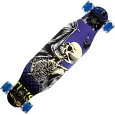 Longboard Action One cu roti luminoase, ABEC-7 PU Aluminiu, 100 kg, 80 x 20 cm, Albastru Tuxs