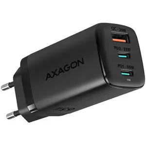 Incarcator retea Axagon ACU-DPQ65, 65W, 2 x USB Type-C, 1 x USB Type-A (Negru)
