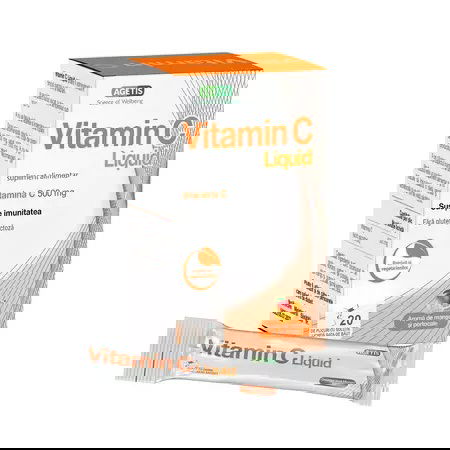 Vitamina C Liquid 500mg, 20 plicuri, Agetis