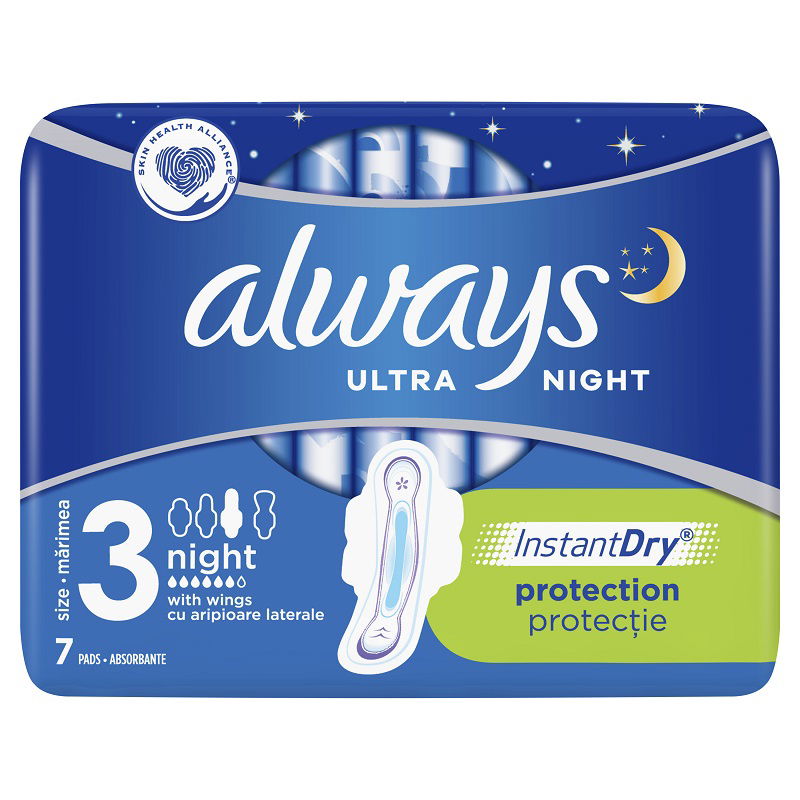 Absorbante Ultra Night&Day, 7 bucati, Always