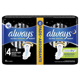 Absorbante Ultra Secure Night, 12 bucati, Always