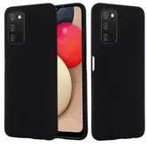 Husa Protectie Spate Lemontti Silky pentru Samsung Galaxy A03s, Silicon (Negru)