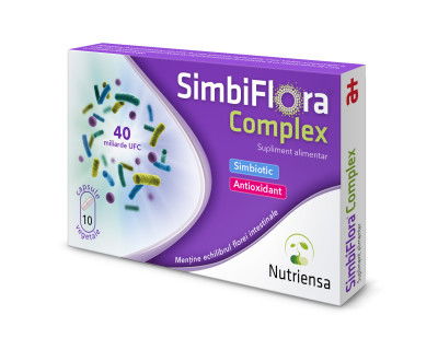 SimbiFlora Complex 10 capsule – Probiotice si antioxidanti pentru echilibrul intestinal