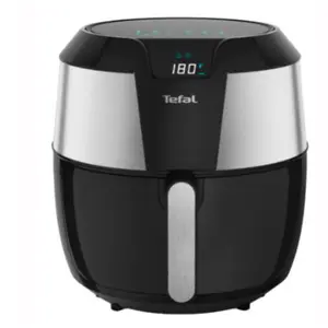 Friteuza fara ulei Tefal Easy Fry XXL EY701D15, 1850W, 1.6kg, Temperatura ajustabila, 8 programe, Functie Auto OFF, Tehnologia 3D Air Pulse (Negru/Inox)