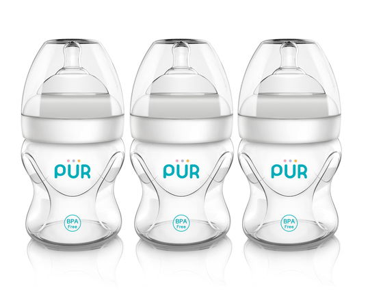 Set Biberoane cu gura larga Advanced Plus, 3x150ml, PUR