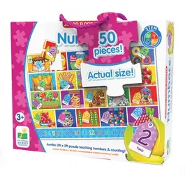 Puzzle mare de podea - Numere, engleza, 50 piese