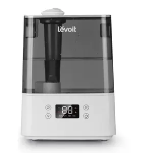 Umidificator de aer Levoit Classic 300S, Rezervor 6L, Super Silentios, Aplicatie Smart, Senzor Umiditate, Functie AUTO, Aromaterapie, Autonomie 60 ore (Alb/Negru)
