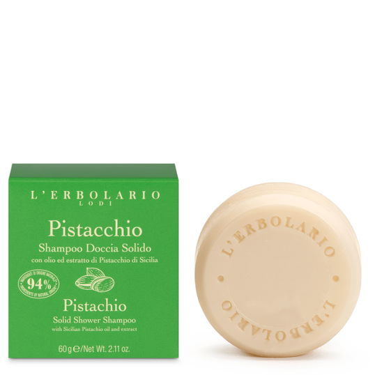 Sampon solid pentru par si corp Pistachio, 60g, L`Erbolario