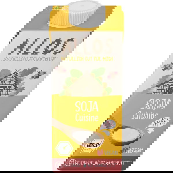 Crema lichida ecologica din soia pentru gatit fara gluten, 200ml, Allos