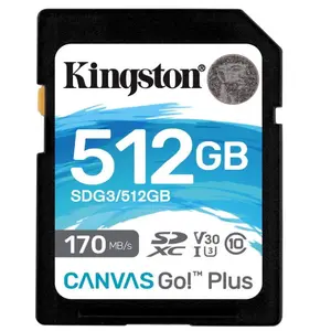Card de Memorie SD Kingston Canvas GO Plus, 512GB, Class 10