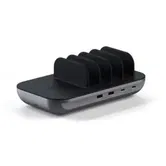 Docking Station Satechi ST-WCS5PM, 2x USB Type-C PD 20 W, 2x USB-A 12 W, Wireless, incarcator EU (Gri)