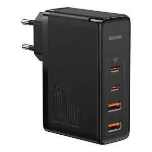 Incarcator Retea Baseus GaN2 Pro CCGAN2P-L01, Quick Charge, 2 x USB Type-C, 2 x USB, 100W (Negru)
