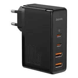 Incarcator Retea Baseus GaN2 Pro CCGAN2P-L01, Quick Charge, 2 x USB Type-C, 2 x USB, 100W (Negru)