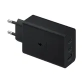 Incarcator Retea Samsung EP-T6530NBEGEU, Fast-Charge, 100-240V, 1x USB-C 65W, 1x USB-C 25W, 1x USB-A 15W (Negru)