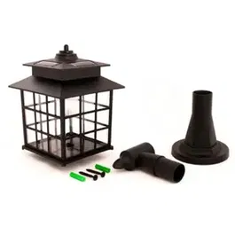 Lampa solara tip felinar FLINK FK-LS-FLN, 1.5 lumeni, 1 Led, Lumina rece, IP44 (Negru)