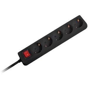 Prelungitor Omega OL5G5, 5 prize, 5 m (Negru)