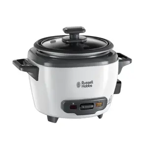 Aparat de gatit orez Russell Hobbs Small 27020-56, 200 W, 0.4 L, Mentinere automata la cald (Alb/Negru)