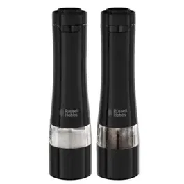 Set rasnite electrice pentru sare si piper Russell Hobbs 28010-56, Iluminare, Nivel rasnire ajustabil (Negru)