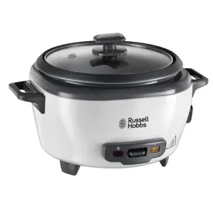 Aparat de gatit orez Russell Hobbs 27030-56, 300 W, 0.8 L, Mentinere automata la cald (Alb/Negru)