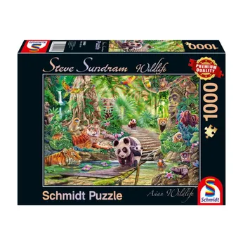 Puzzle Schmidt - Steve Sundram - Lumea salbatica a Asiei, 1000 piese