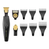 Aparat de tuns si conturat barba Remington T-Series Ultimate Precision MB7000, 9 accesorii, Lame Titan, 100% rezistent la apa, Autonomie 60 min (Negru/Auriu)