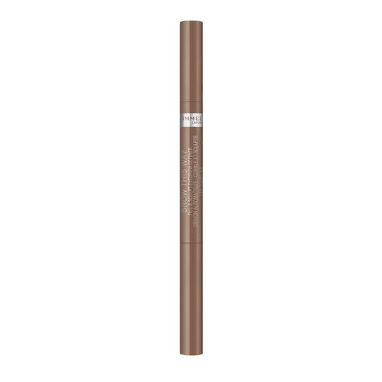 Creion pentru sprancene automatic Brow This Way 2-in-1 001 Blonde, 0.25g, Rimmel London