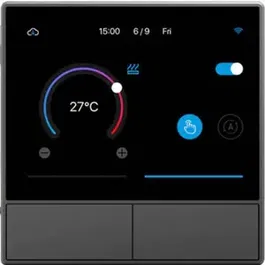 Intrerupator inteligent cu touch si functie termostat Sonoff NS Panel (Negru)
