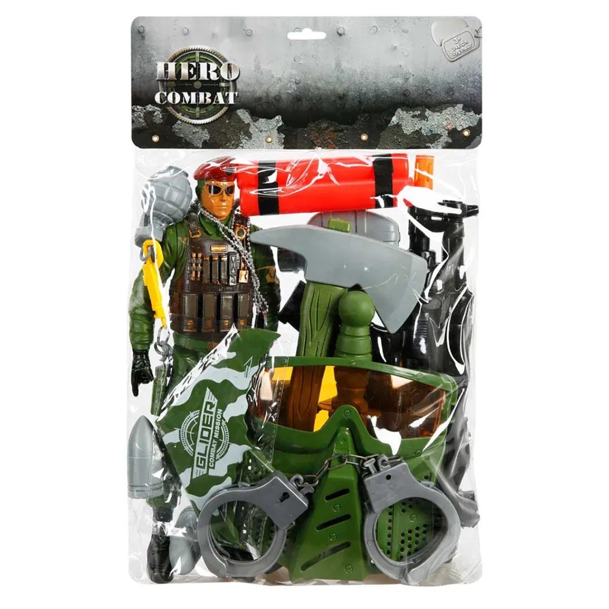 Set de joaca, soldat de lupta cu accesorii, Hero Combat, 31.5 cm