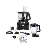 Robot de bucatarie Tefal Double Force DO821838, 1000W, PowelixLife, bol 3L, blender 2L, sistem EasyLock (Negru)