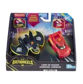 Set 2 masinute Fisher Price Batwheels, cu lumini Redbird si Batwing, scara 1:55