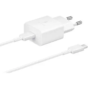 Incarcator Retea Samsung EP-T1510XWEGEU, Quick Charge, USB Tip-C, Cablu 1m, 15W (Alb)