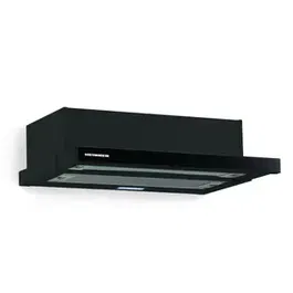 Hota incorporabila telescopica Heinner HTCH-490GBK, 413.5 mc/h, 1 Motor, Lumina LED, 2 Filtre aluminiu (Negru)