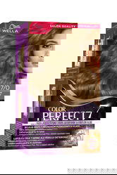 Vopsea de par permanenta Blond Mediu 7/0 Color Perfect, 135ml, Wella