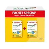 Pachet B complex Plus Vitamina C cu aromă de fructe, 30 + 30 tablete(50% reducere la al 2-lea produs)) , Walmark