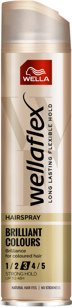 Fixativ cu grad de fixare 3 Brilliant Colours Extra Strong Wellaflex, 250ml, Wella