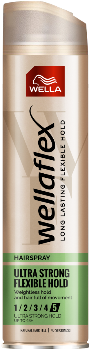 Fixativ cu grad de fixare 5 Ultra Strong Flexible Hold Wellaflex, 250ml, Wella