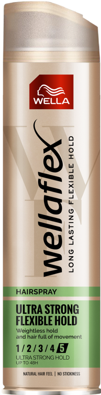 Fixativ cu grad de fixare 5 Ultra Strong Flexible Hold Wellaflex, 250ml, Wella