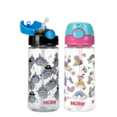 Pahar cu pai si capac +4 ani, 540ml, Nuby