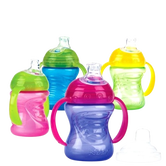 Pahar Stop Picatura cu manere si tetina +6 luni, 240ml, Nuby