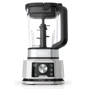 Blender Ninja Foodi Power Nutri 3-in-1 CB350EU, Motor cu cuplu inteligent, 6 programe Auto-IQ, 1200 W, Bol 2.1 L, Cana 700 ml, Bol 400 ml (Negru/Argintiu)