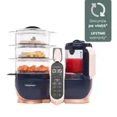 Robot multifunctional 5 in 1 Babymoov Nutribaby (+) XL A001127, 500 W, 1550 mL Gatit, 700 mL Blender (Albastru)