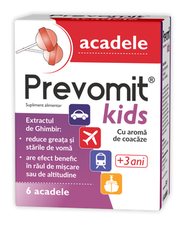 Prevomit kids acadele cu aroma de coacaze, 6 bucati, Zdrovit