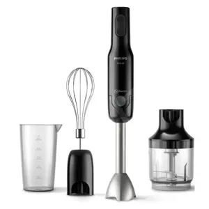 Mixer Vertical Philips ProMix Daily Collection HR2543/90, 700 W, 2 Cutite, tocator, Tel, Turbo speed (Negru/Argintiu)